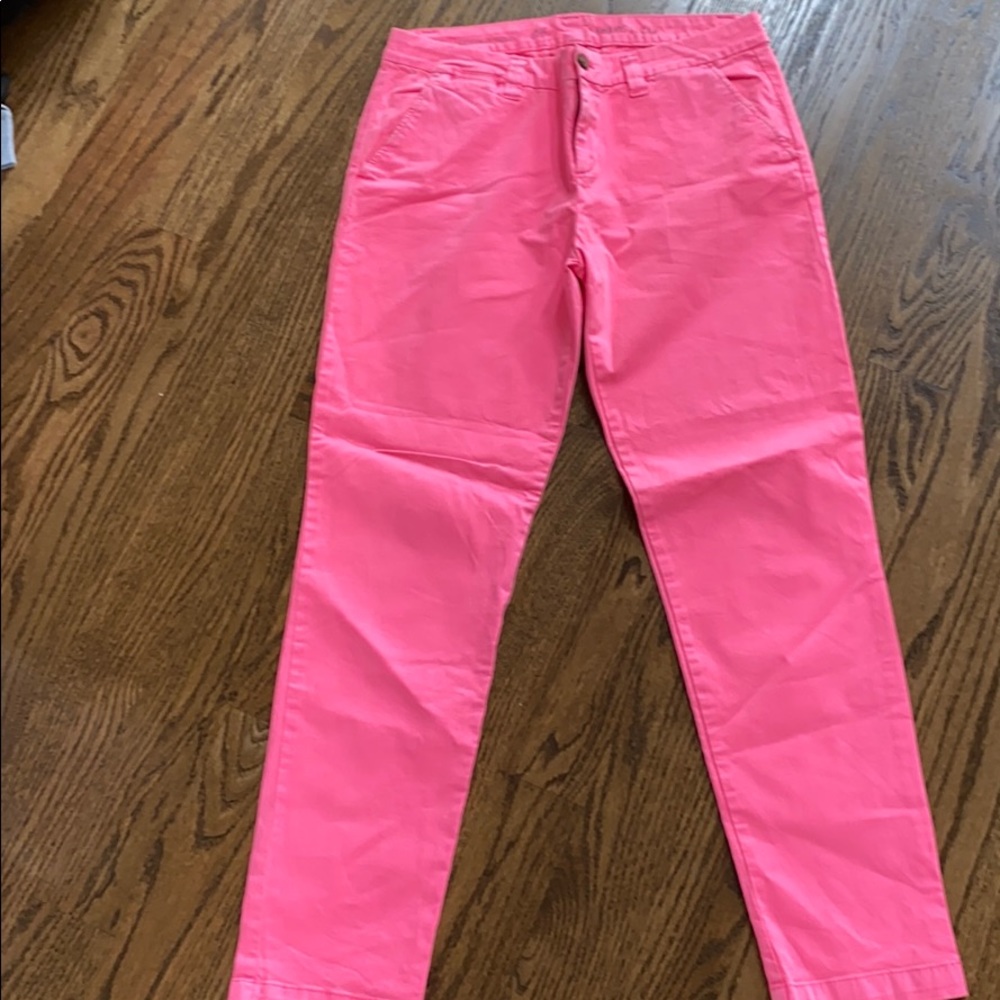 Neon pink gap broken in straight pants size 4